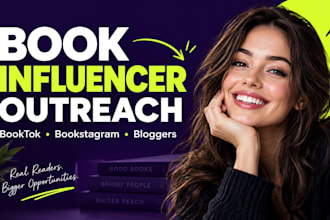 do influencer research and outreach targeting booktok, bookstagram and blogger