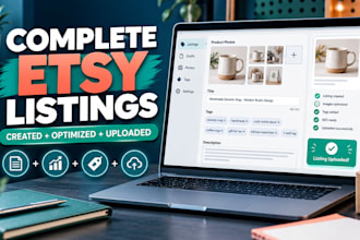 create and optimize etsy product listings