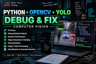 fix and debug your python opencv or yolo project