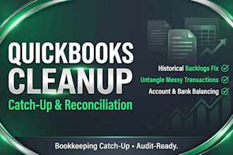 do quickbooks online bookkeeping catch up and cleanup