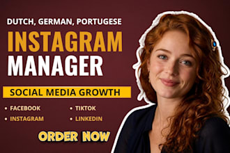 instagram manager dutch german portugese social media marketing content manager