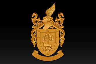 design heraldic style coat of arms logo