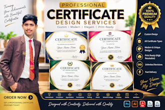 design professional custom certificates and awards