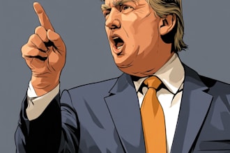 design a political cartoons illustration