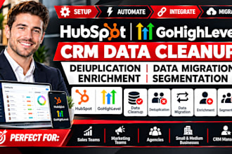 hubspot crm data cleanup deduplication data migration enrichment segmentation