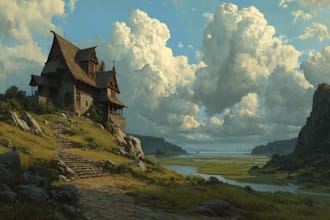 draw mystical landscapes and fantasy scenery