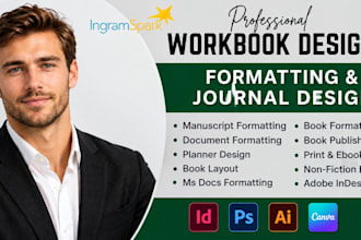 redesign canva workbook ebook, kdp digital fillable PDF journal in indesign