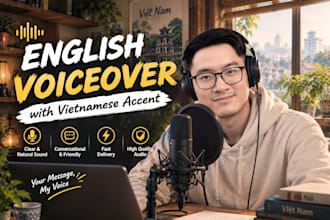 do an authentic asian accent english voice over