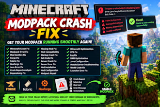 minecraft modpack crash fix errors mod conflicts forge fabric neoforge optimize