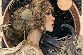 draw anything in art nouveau style