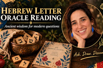 give you a personalized kabbalistic oracle reading with hebrew letters
