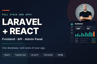 build a full stack laravel react app with admin panel