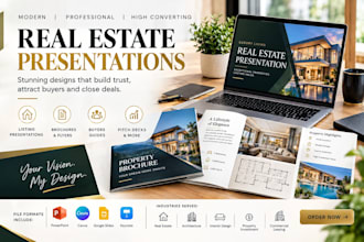 design real estate brochure presentation slides listing guidebook for marketing