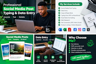 do typing and  data entry