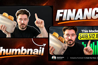 design viral finance thumbnail design, crypto thumbnail for trading business