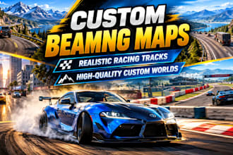 custom beamng drive map, custom map, and beamng track