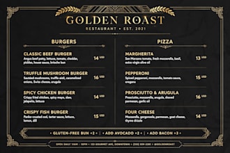 design modern restaurant menu and cafe menu card