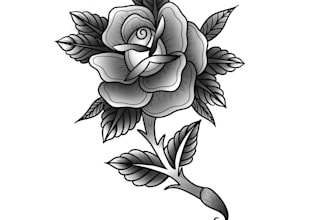 create vintage traditional tattoo illustrations