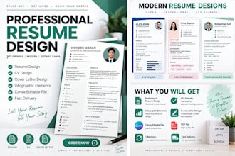 design a professional ats friendly resume and CV