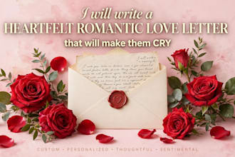 write a heartfelt romantic love letter for your partner