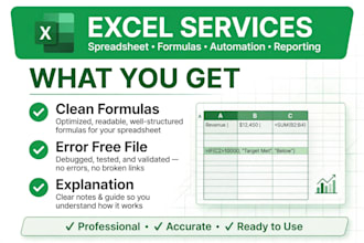 fix excel formulas, xlookup, vlookup, and sumifs error in 2 hours