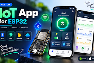 build flutter iot mobile app for esp32 ble wifi and firebase