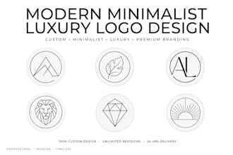 do modern minimalist business logo design and branding
