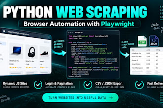 do python web scraping and browser automation with playwright
