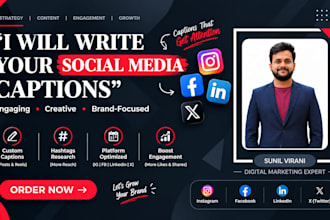 write engaging social media captions for facebook instagram