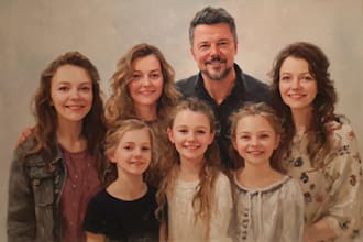mazing family portrait watercolor portrait