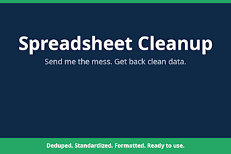 clean up your messy spreadsheet or dataset