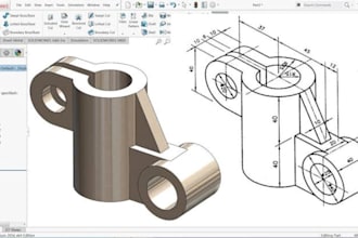 design 3d cad models and mechanical parts in solidworks