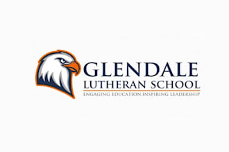 design eagle head education academy logo