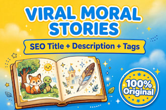 write viral moral story and SEO youtube description