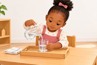 create montessori illustrations for educators to promote active learning