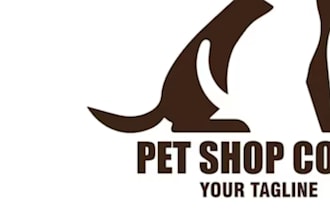 create modern dog, pet and animal logo
