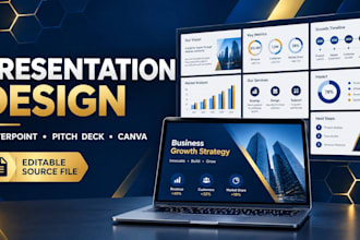 design a branded powerpoint presentation or pitch deck