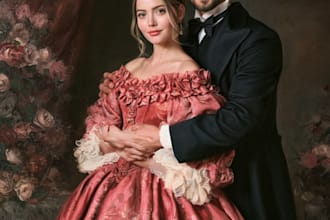 oil painting portrait and illustrations