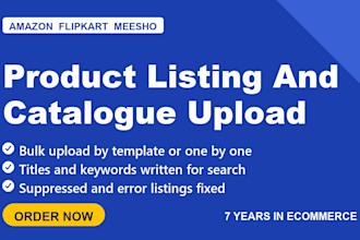 do flipkart product listing, meesho and amazon catalogue upload