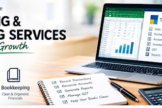 bookkeeping, excel and tally prime accounting