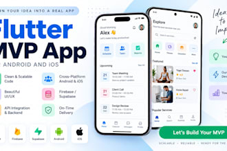 build a scalable flutter mvp app for android and ios