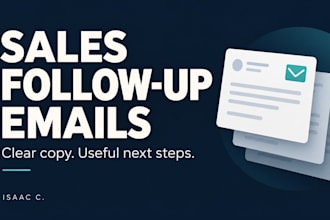 write sales follow up emails for your service business