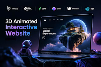 3d animated interactive website threejs webflow 3d spline framer webgl gsap r3f