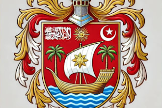 design heraldic style coat of arms logo