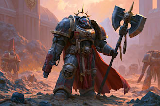 draw a warhammer 40k character art