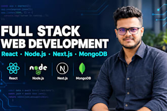 develop a full stack website with react, node js and mongodb