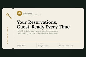 be your hotel and airbnb reservations virtual assistant