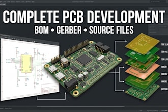 design pcb schematic circuit board layout and gerber files for production