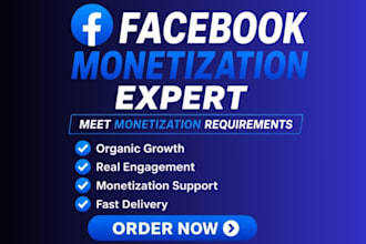 provide facebook page monetization and content monetization service