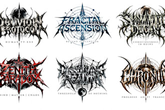 design technical death metal, progressive death and djent logo